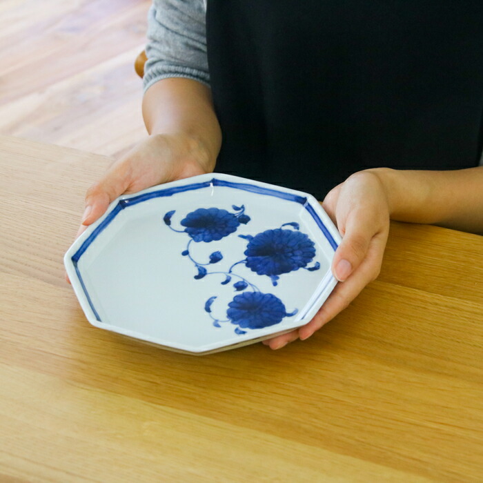 九谷青窯　高原真由美　濃菊　八角皿