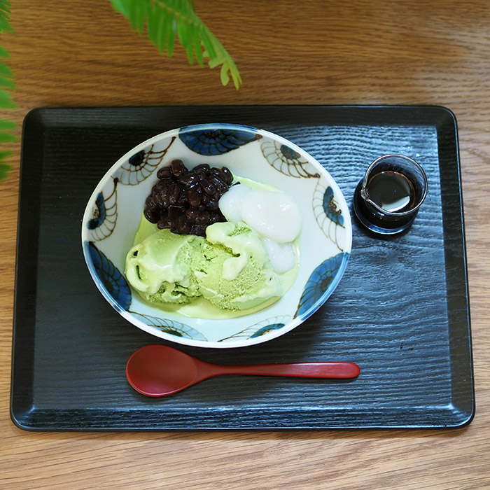 九谷青窯　高原真由美　呉須鉄渕花尽くし　楕円鉢