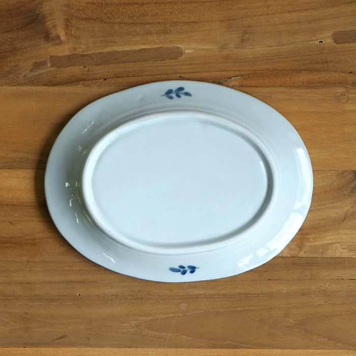 九谷青窯　高原真由美　色絵花冠　楕円皿