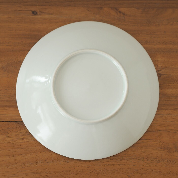 九谷青窯　高原真由美　白磁いっちん草花ちらし　7寸深皿