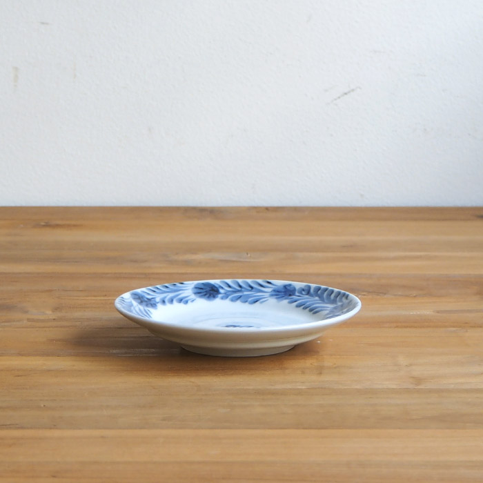 九谷青窯　横井佳乃　羽と鳥　4寸皿