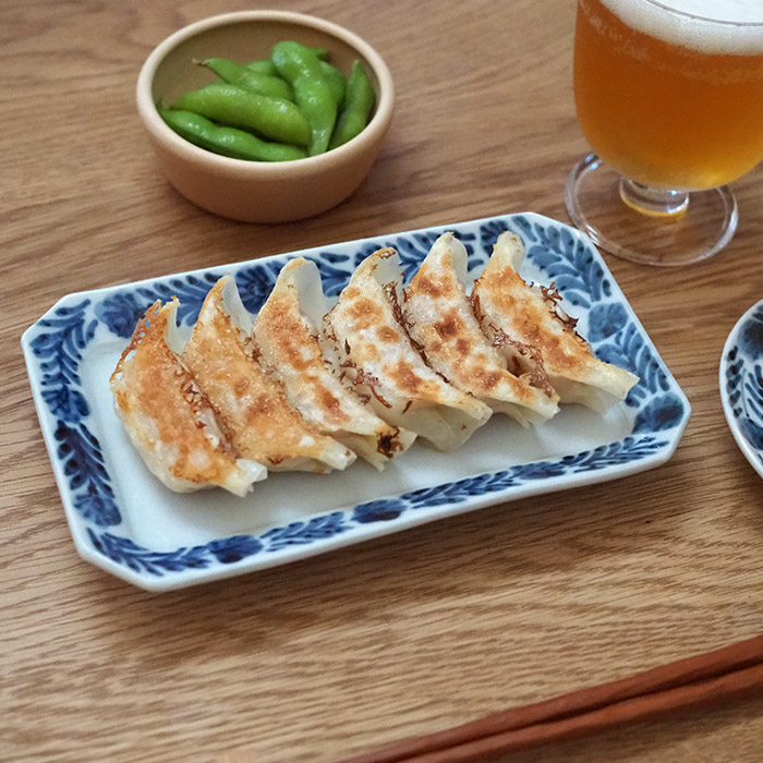 九谷青窯　横井佳乃　羽と鳥　隅切り長皿　※