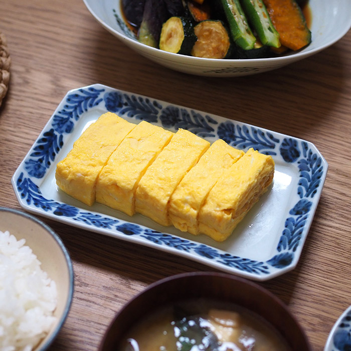 九谷青窯　横井佳乃　羽と鳥　隅切り長皿　※