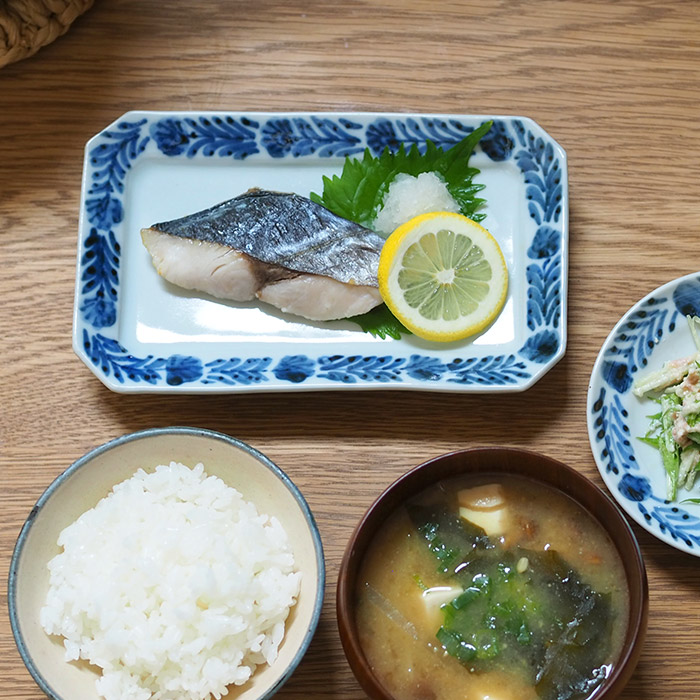 九谷青窯　横井佳乃　羽と鳥　隅切り長皿　※