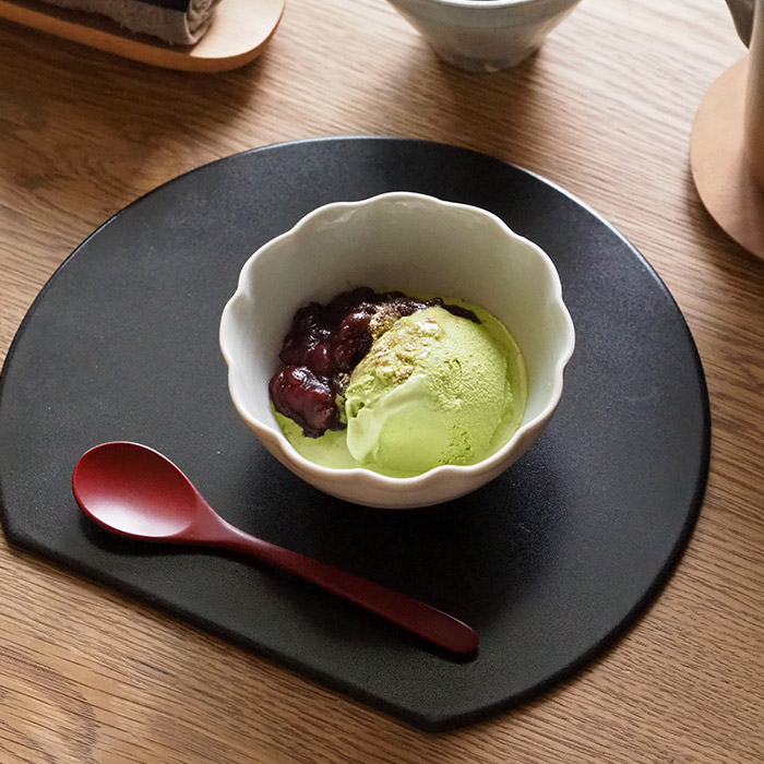 九谷青窯　横井佳乃　月見草　輪花小鉢