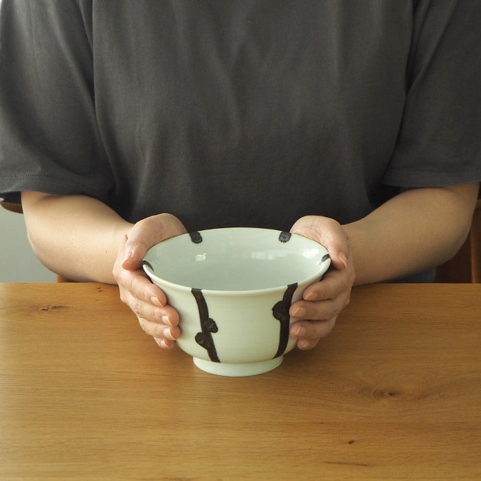 九谷青窯　横井佳乃　木賊に露　丼