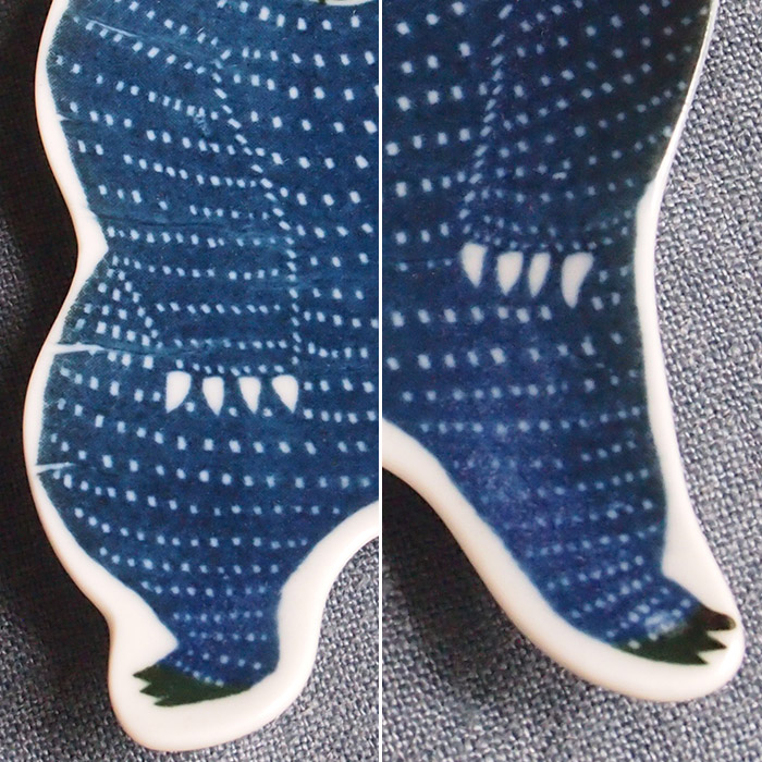 倉敷意匠　kata　kata　印判手豆皿　クマ