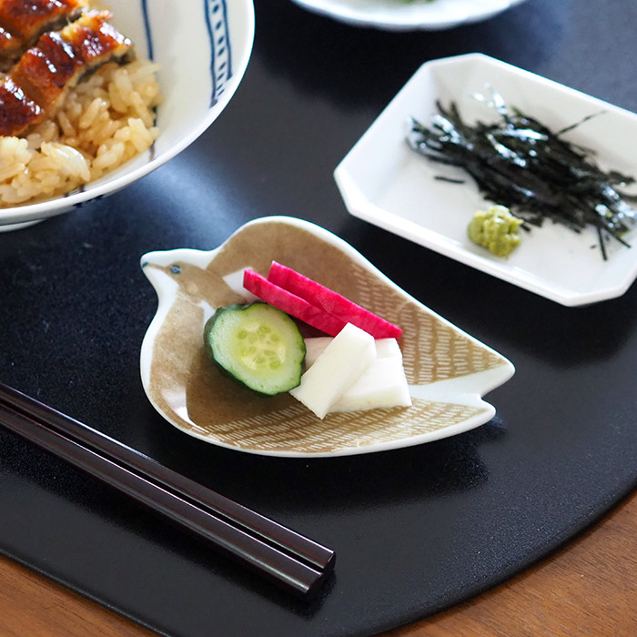 倉敷意匠　kata　kata　印判手豆皿　アホウドリ