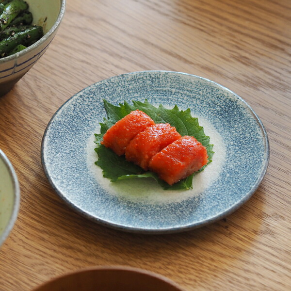 ココチ舎　インディゴ　丸皿　4寸