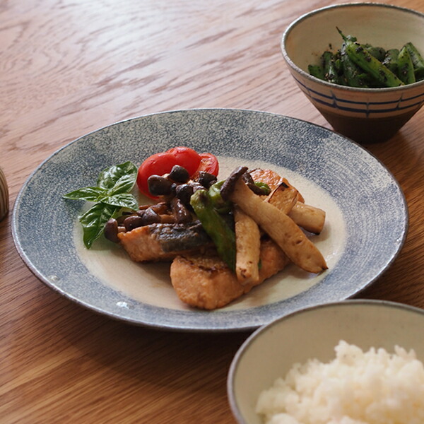 ココチ舎　インディゴ　丸皿　7寸