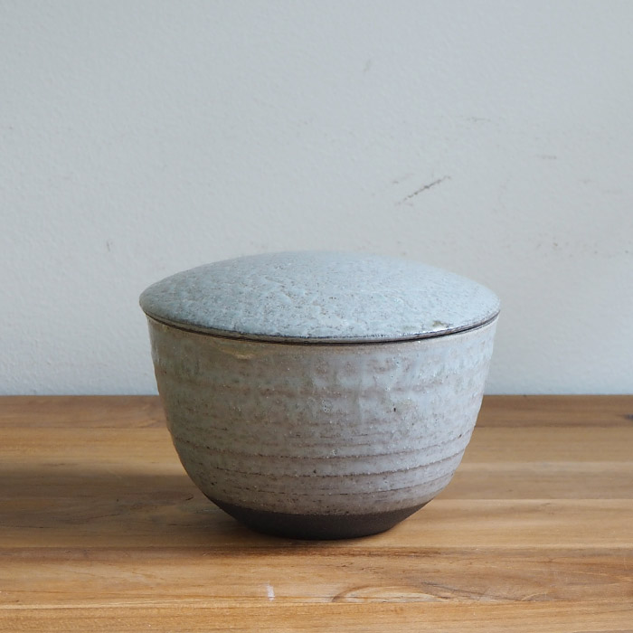 【取扱終了0305】ココチ舎　灰釉　陶おひつ　1合　※