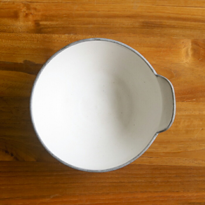 ココチ舎　とんすい　丸　粉引