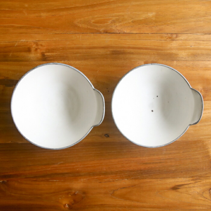 ココチ舎　とんすい　丸　粉引