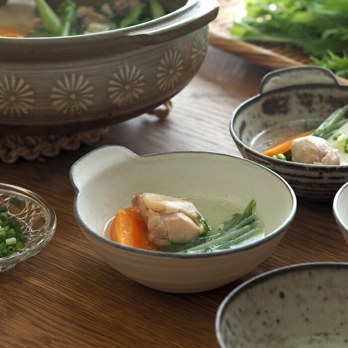 ココチ舎　とんすい　丸　粉引