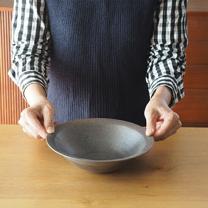 ココチ舎　焼締　リム鉢　大