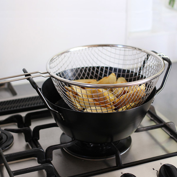 ラバーゼ　鉄揚げ鍋22cmセット　/　la　base