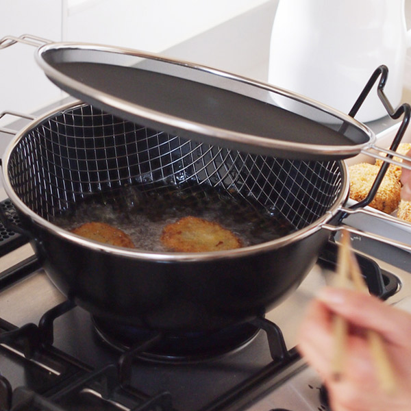 ラバーゼ　鉄揚げ鍋28cmセット　/　la　base