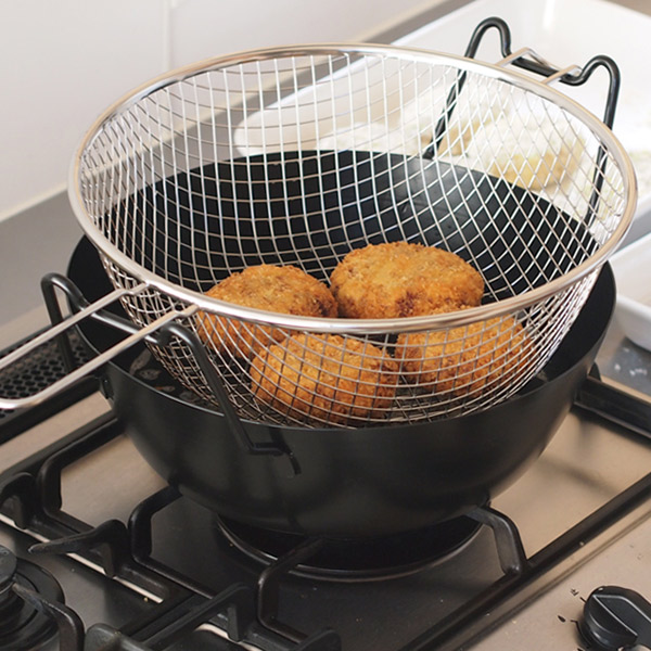 ラバーゼ　鉄揚げ鍋28cmセット　/　la　base