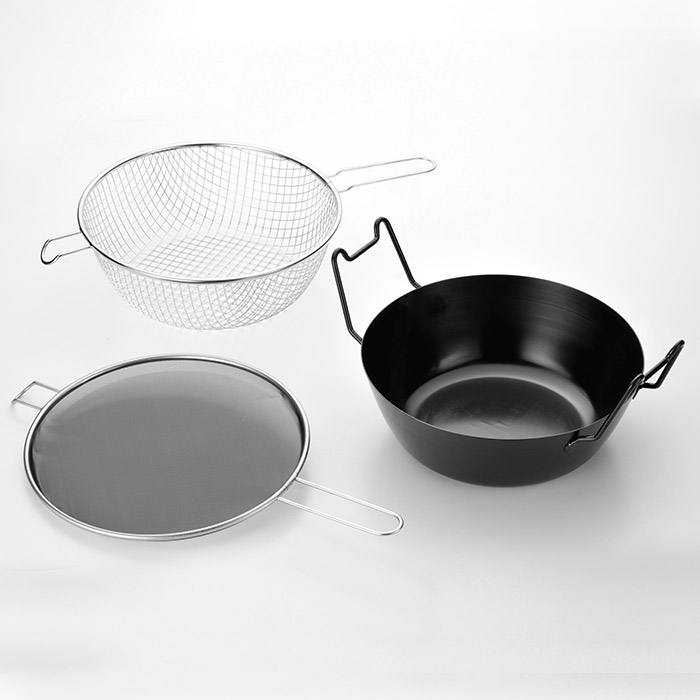 ラバーゼ　鉄揚げ鍋28cmセット　/　la　base