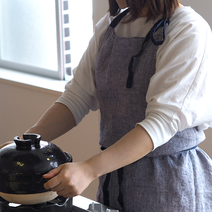 リーノ・エ・リーナ　フルエプロン　マノン　フィルブルー　/　Lino　e　Lina　Manon