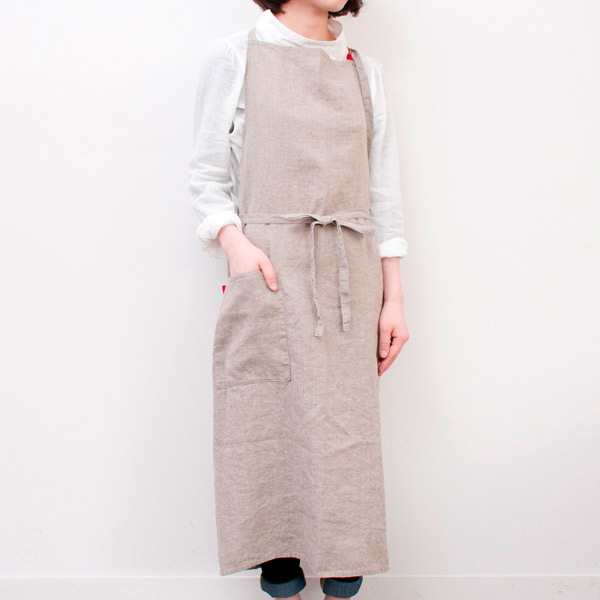 リーノ・エ・リーナ　フルエプロン　マノン　　フラックス　/　Lino　e　Lina　Manon
