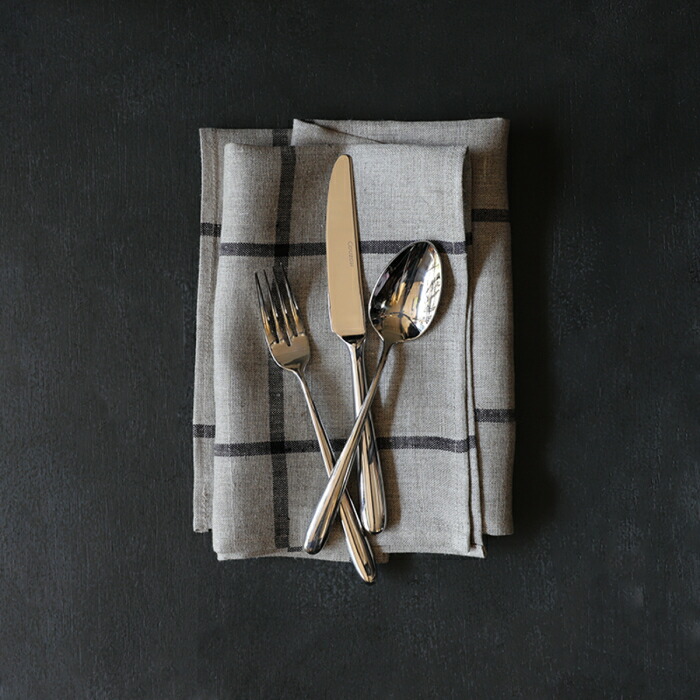 リーノ・エ・リーナ　キッチンクロス　ラティス　ノンウォッシュド　/　Lino　e　Lina　Lattice