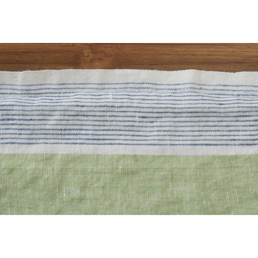 リーノ・エ・リーナ　キッチンクロス　シレーヌ　グリーン・ブルー　/　Lino　e　Lina　Sirene