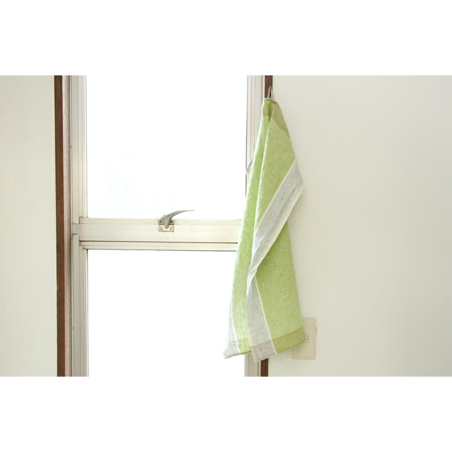 リーノ・エ・リーナ　キッチンクロス　シレーヌ　グリーン・ブルー　/　Lino　e　Lina　Sirene