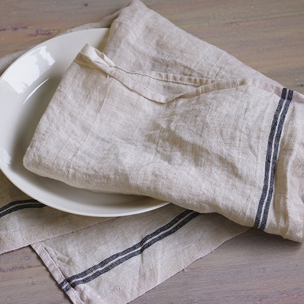 リーノ・エ・リーナ　キッチンクロス　デュオ　ナチュラル　/　Lino　e　Lina　Duo