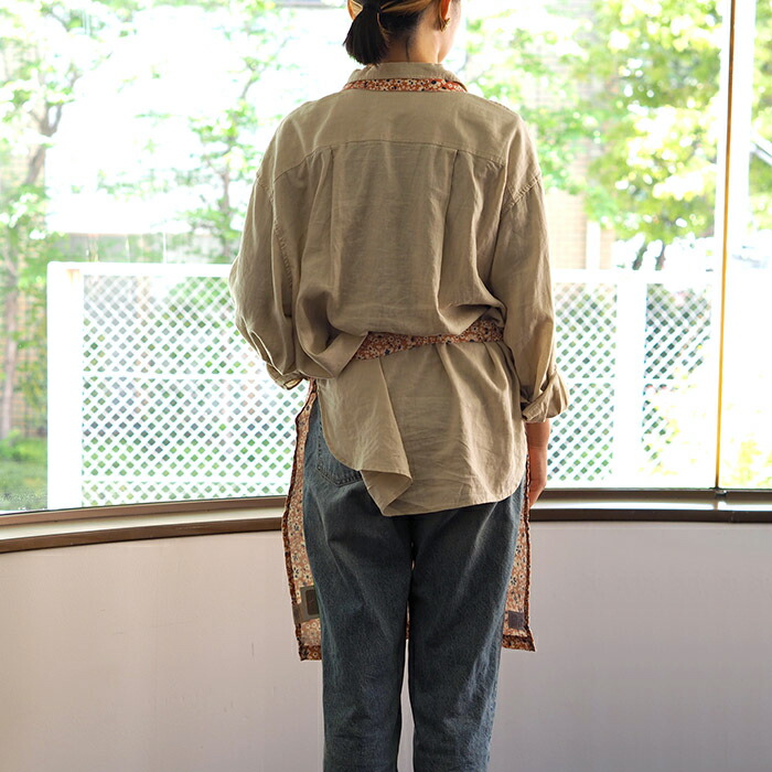 【プロキッチン別注】リネンテイルズ　デイリーエプロン　ブロッサム　/　LINEN　TALES　※