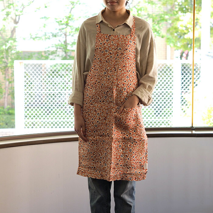 【プロキッチン別注】リネンテイルズ　デイリーエプロン　ブロッサム　/　LINEN　TALES　※