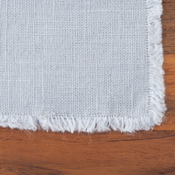 リネンテイルズ　フリンジ　テーブルランナー　ライトグレー　40×200　/　LINEN　TALES