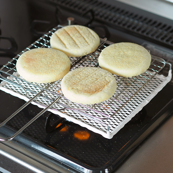 マンネン　セラミック焼網　ハンドルタイプ　215x250mm　/　mannen　※