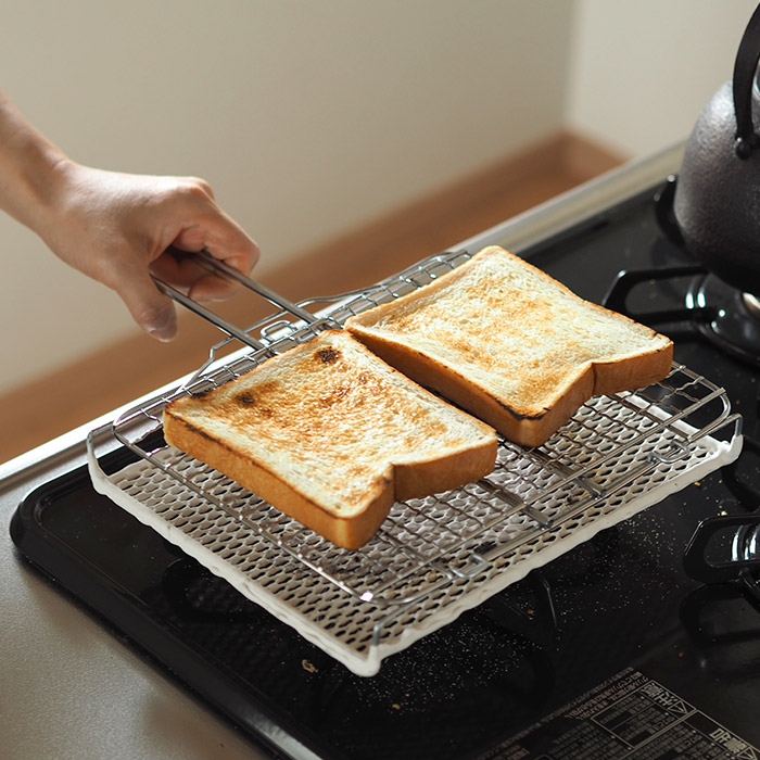 マンネン　セラミック焼網　ハンドルタイプ　215x250mm　/　mannen　※