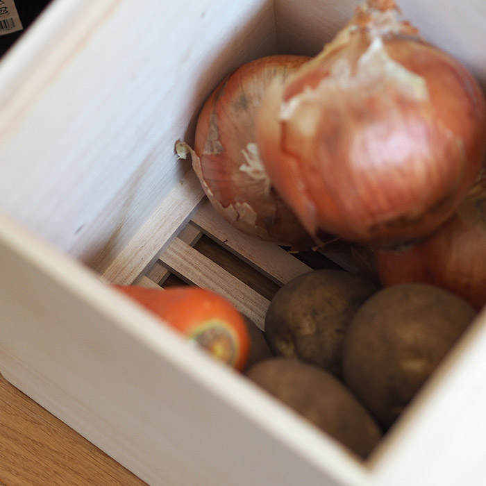 増田桐箱店　野菜保存箱　L