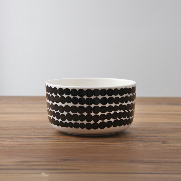 マリメッコ　ボウル　500ml　シイルトラプータルハ　ブラック　/　marimekko　Siirtolapuutarha