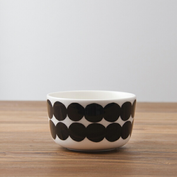 マリメッコ　ボウル　250ml　ラシィマット　ブラック　/　marimekko　Rasymatto