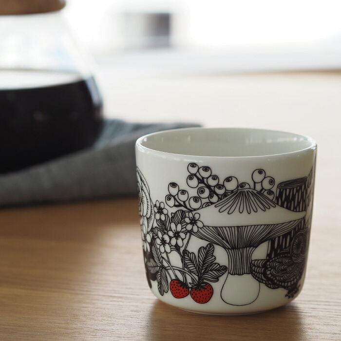 【取扱終了0709】マリメッコ コーヒーカップ 200ml 取っ手なし ヴェルイェクセトゥ / marimekko Veljekset　※