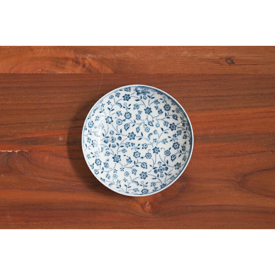 丸直製陶所　染付小皿　レモングラス　※