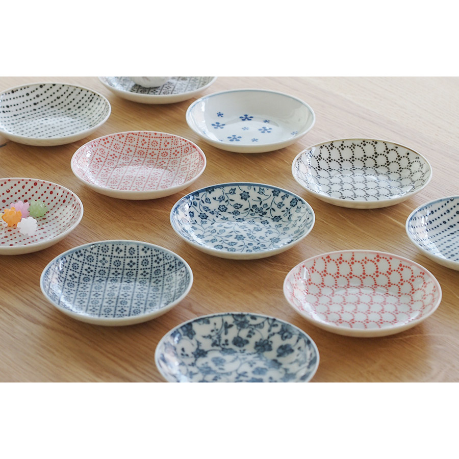 丸直製陶所　染付小皿　レモングラス　※