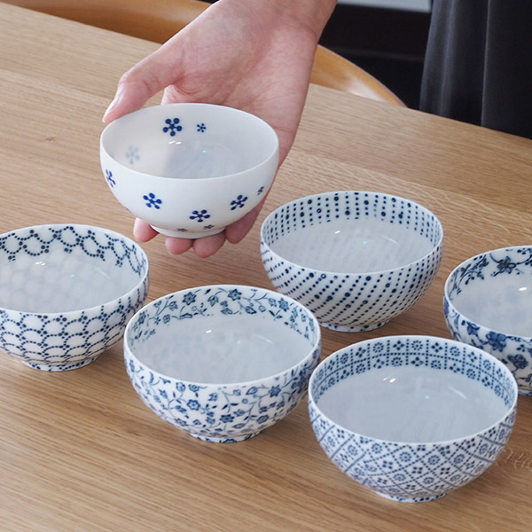 丸直製陶所　染付陶碗　レモングラス