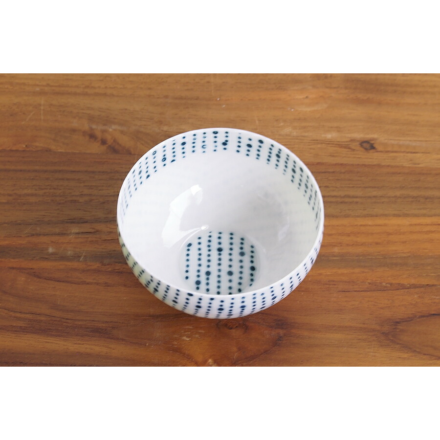 丸直製陶所　染付陶碗　五月雨　青　※