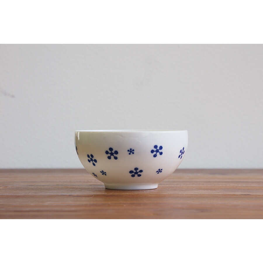 丸直製陶所　染付陶碗　なごり雪　※