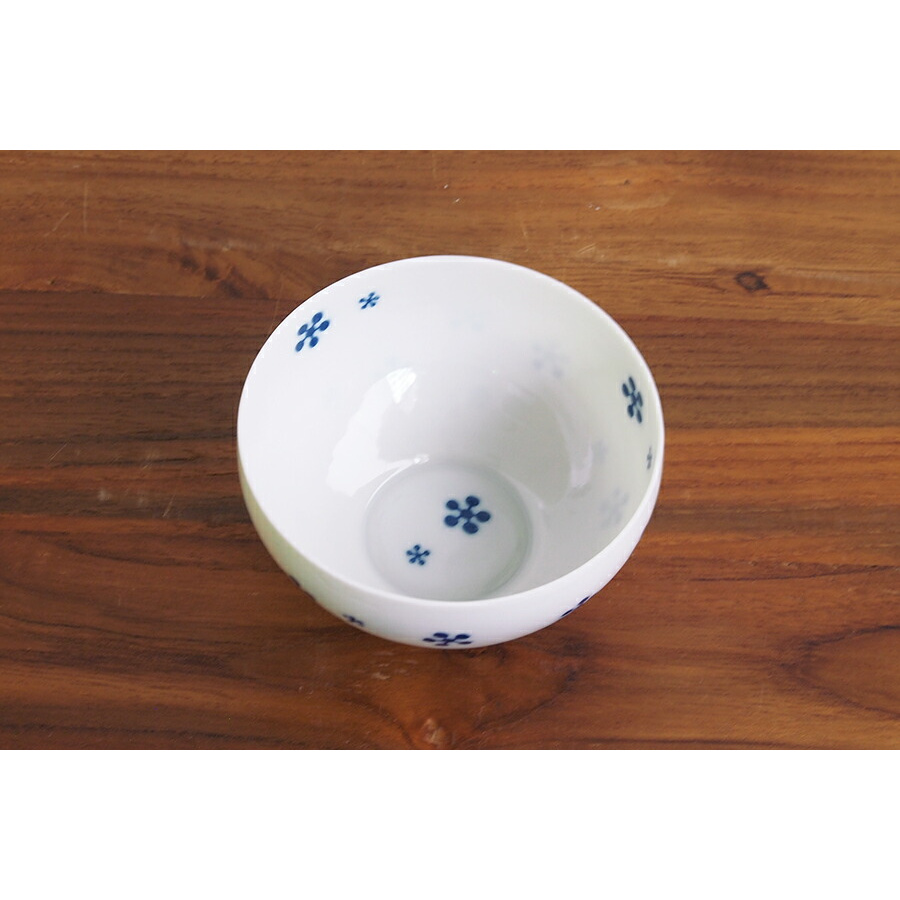 丸直製陶所　染付陶碗　なごり雪　※