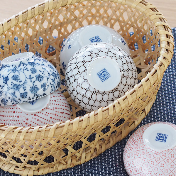 丸直製陶所　染付陶碗　レモングラス