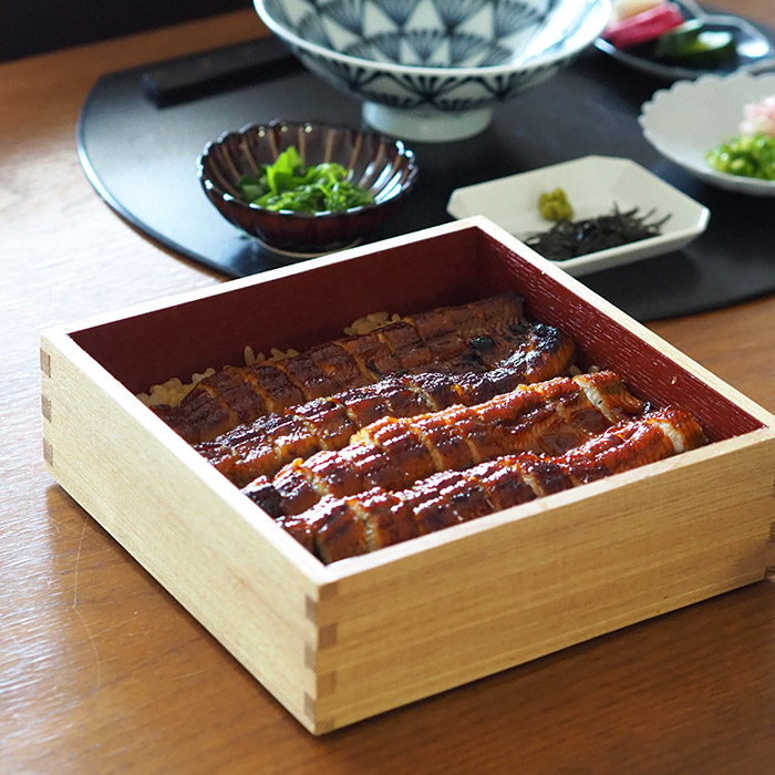 松屋漆器店 白木 6寸二段重 内朱