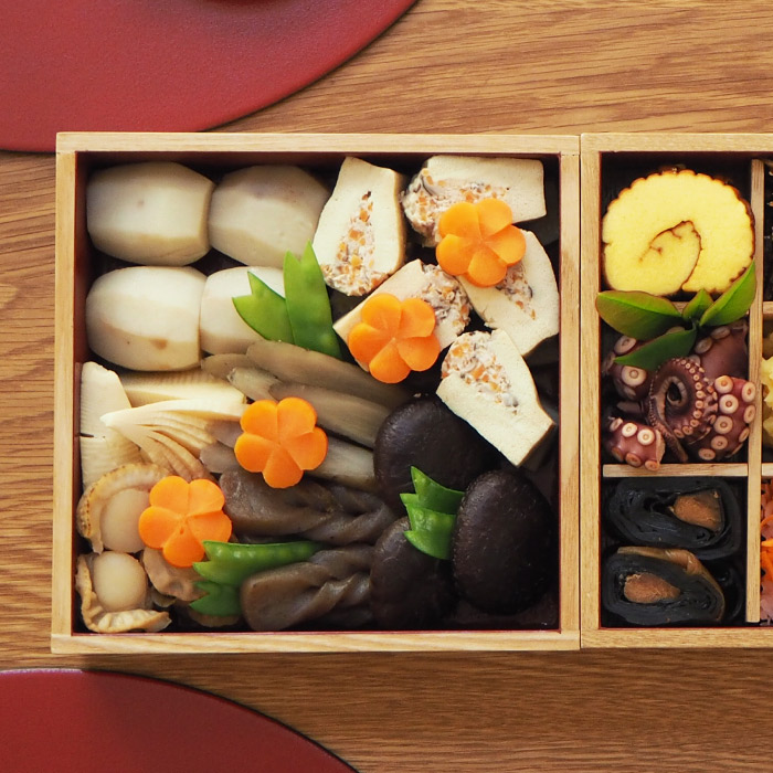 松屋漆器店 白木 6寸三段重 内朱