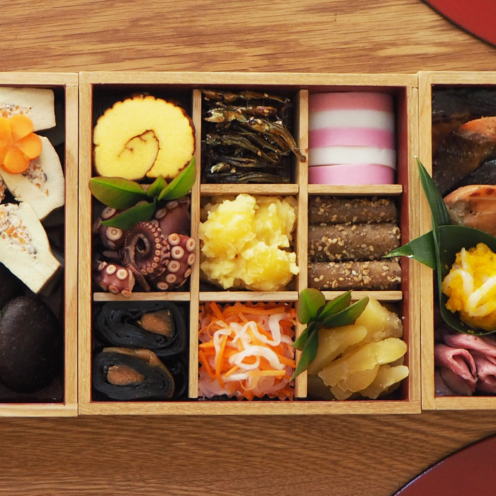 松屋漆器店 白木 6寸二段重 内朱