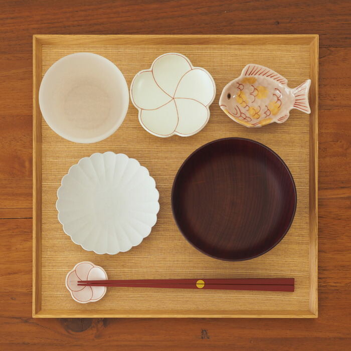 松屋漆器店　白木　尺正角盆