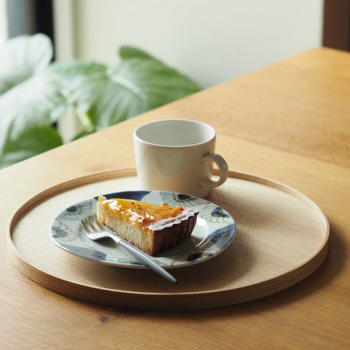 松屋漆器店　白木　丸盆30cm